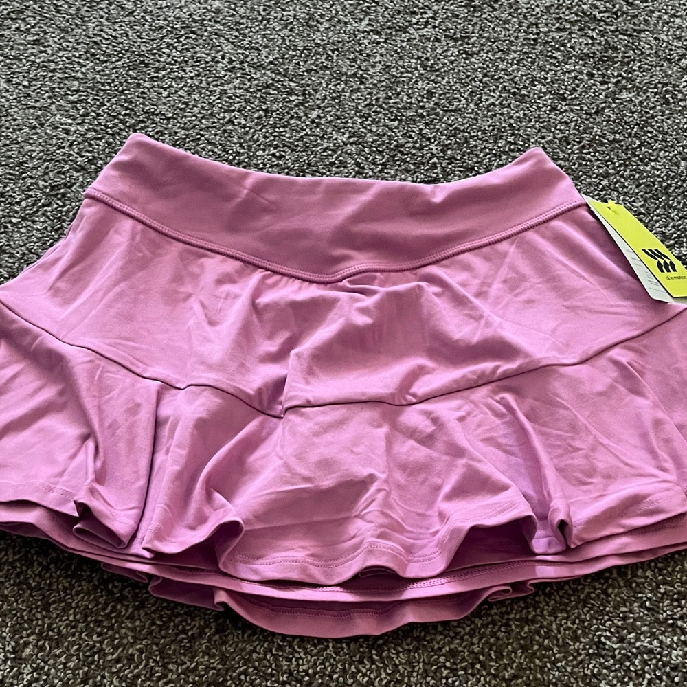 Kids Pink Athletic Ruffle Skort